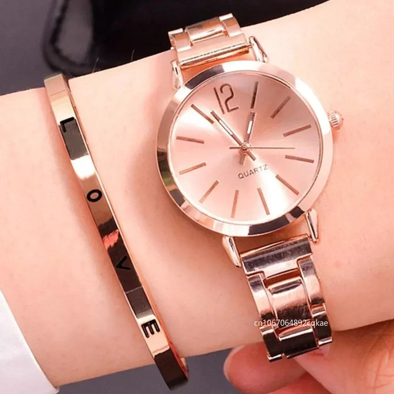 Shop Digital Alloy Quartz Watch & Bracelet