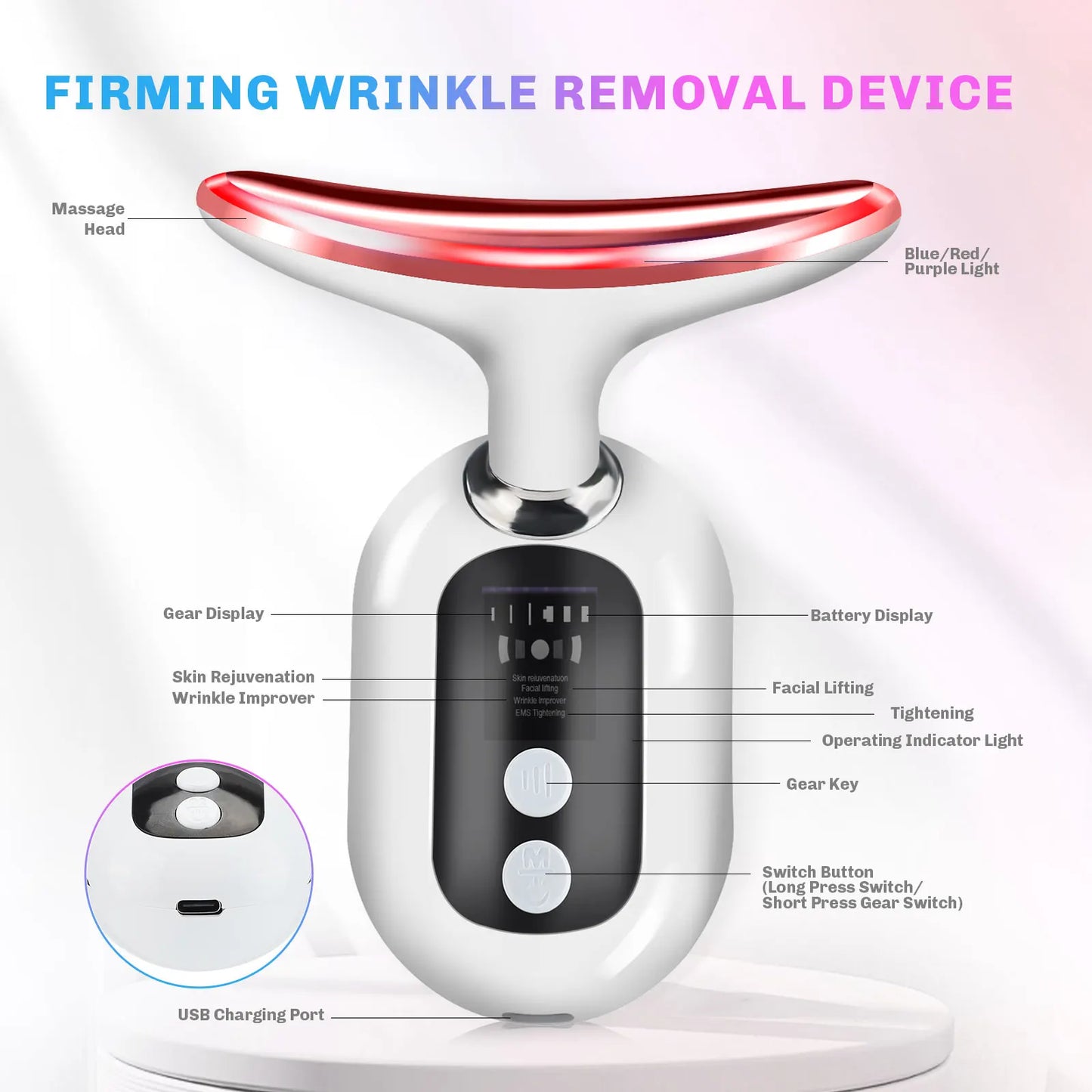 EMS Neck Face Lifting Beauty Device