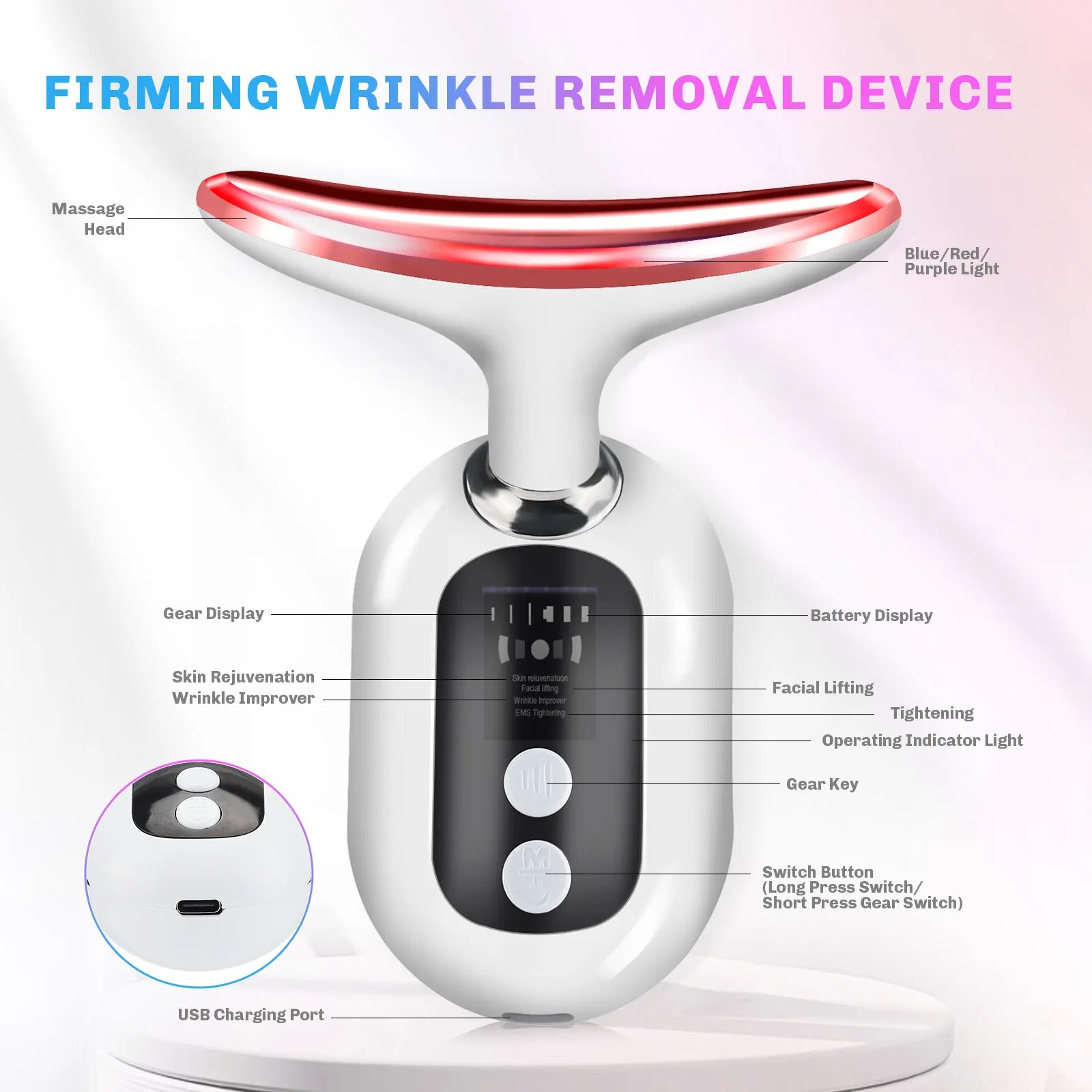 EMS Neck Face Lifting Beauty Device