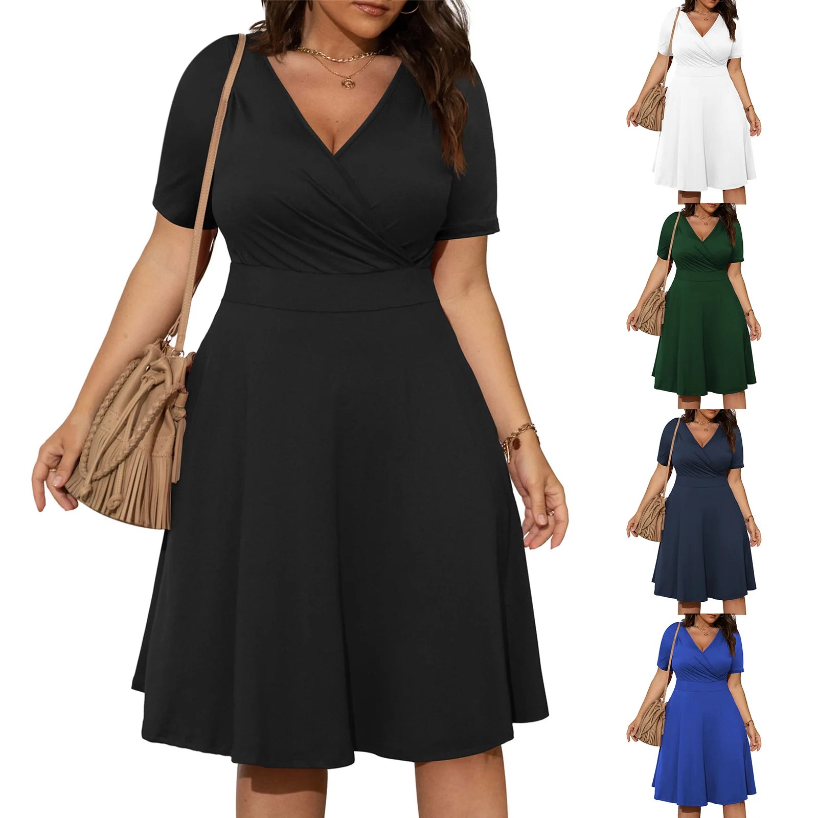 Buy Plus Size 5XL A-Line Summer Dress