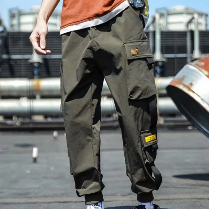 New Workwear Pants Men'S Cargo Pants Casual Hip Hop Hit Color Multiple Pockets Trousers Streetwear Sportswear Sweatpants - Mozarto Enterprise