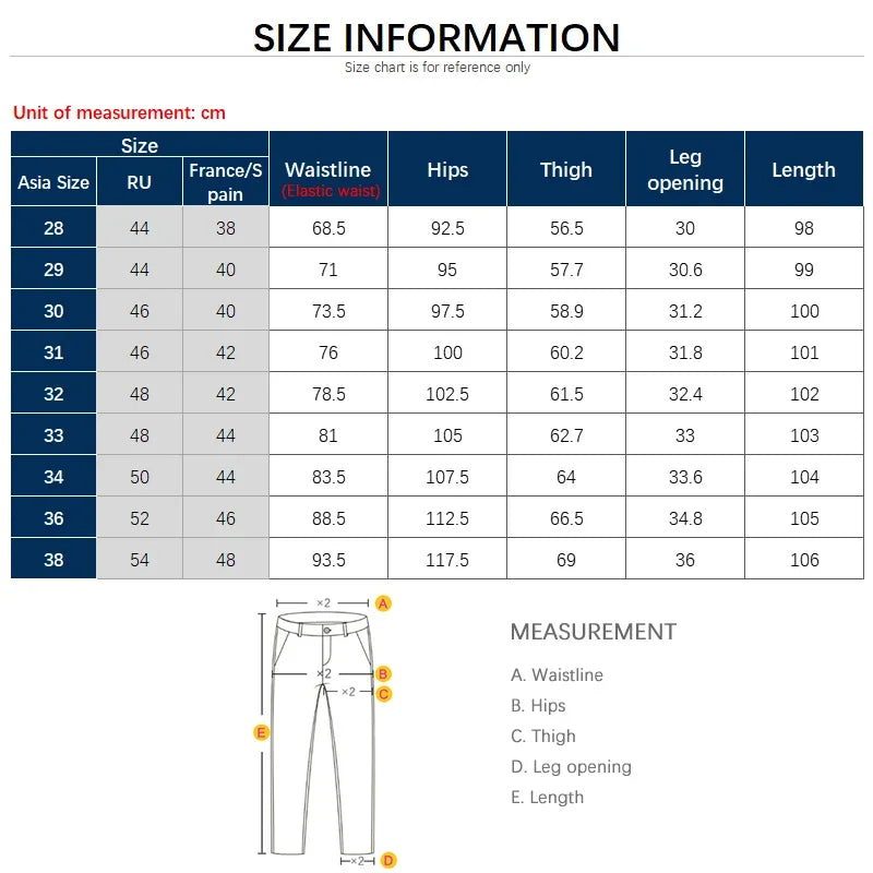 Spring Summer Thin Men's Business Casual Pants High Elastic Jogger Slim Straight Korean Brand Trousers Clothes Black Gray Blue - Mozarto Enterprise