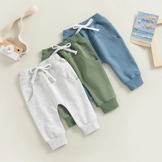 Baby Boys' Elastic Waist Drawstring Sweatpants