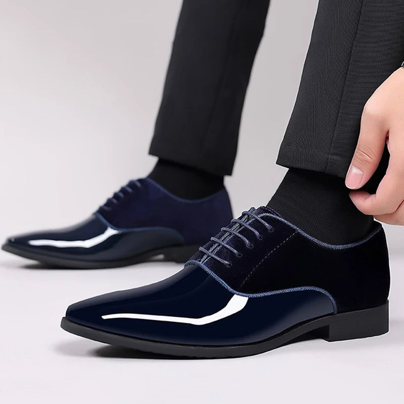 Buy Classic PU Patent Leather Men Shoes