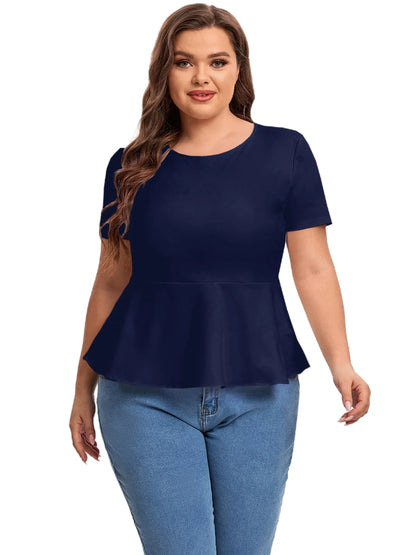 Buy Plus Size Elegant Peplum Top 