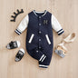 Shop Newborn Baby Baseball Footies Jumpsuit