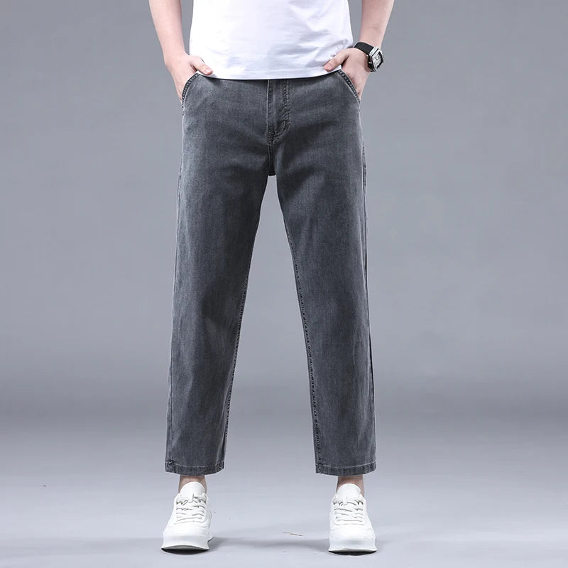 Summer Men's Straight Casual Thin Jeans