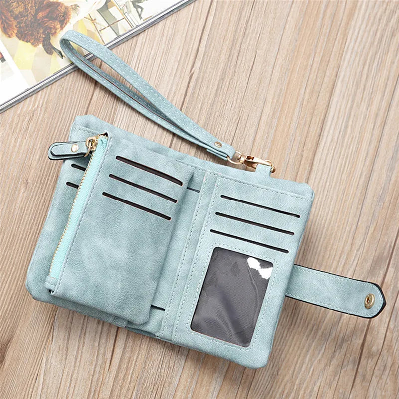 Leather Women Wallets Coin Pocket Hasp Card Holder Money Bags Casual Long Ladies Clutch Phone Purse 8 Color - Mozarto Enterprise