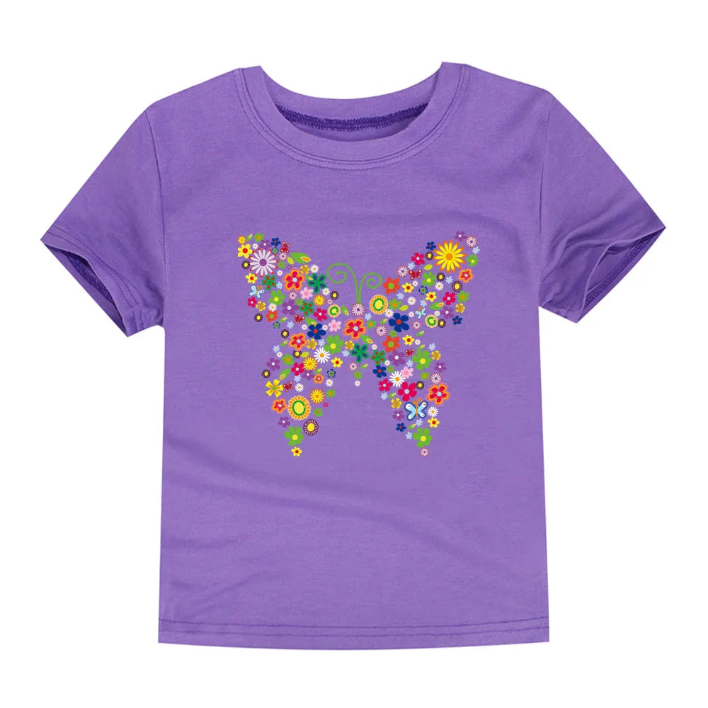 Cotton Toddler & Teenage Girls T-Shirts | Flower Print