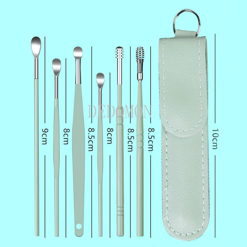 6PCS Stainless Steel Earpick Ear Cleaner Kit