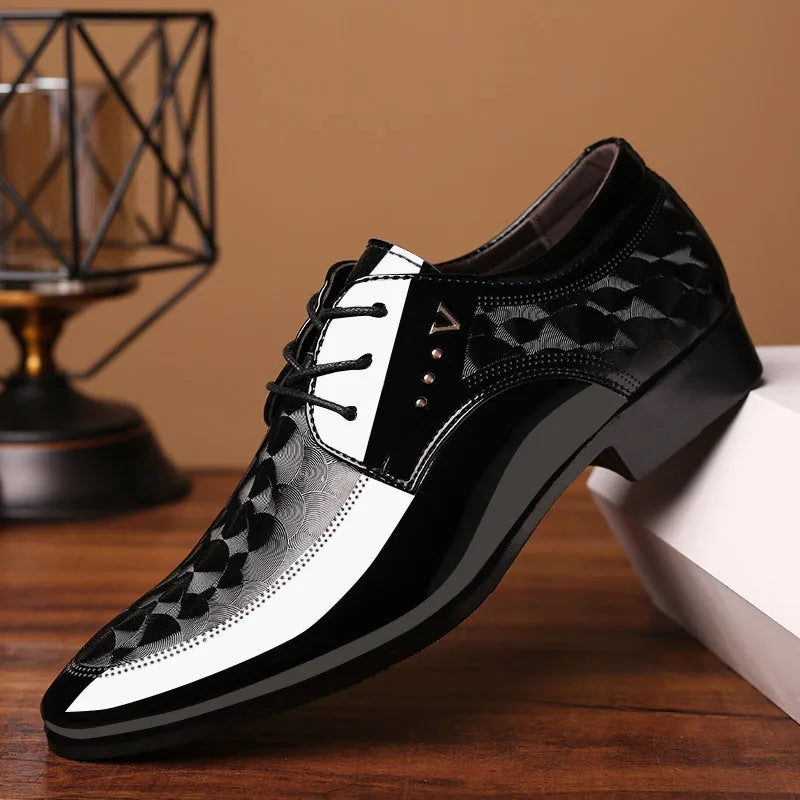 Trendy Men's Leather Business Dress Shoes