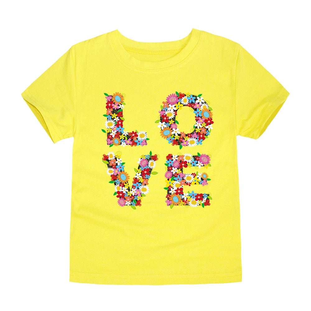 Cotton Toddler & Teenage Girls T-Shirts | Flower Print