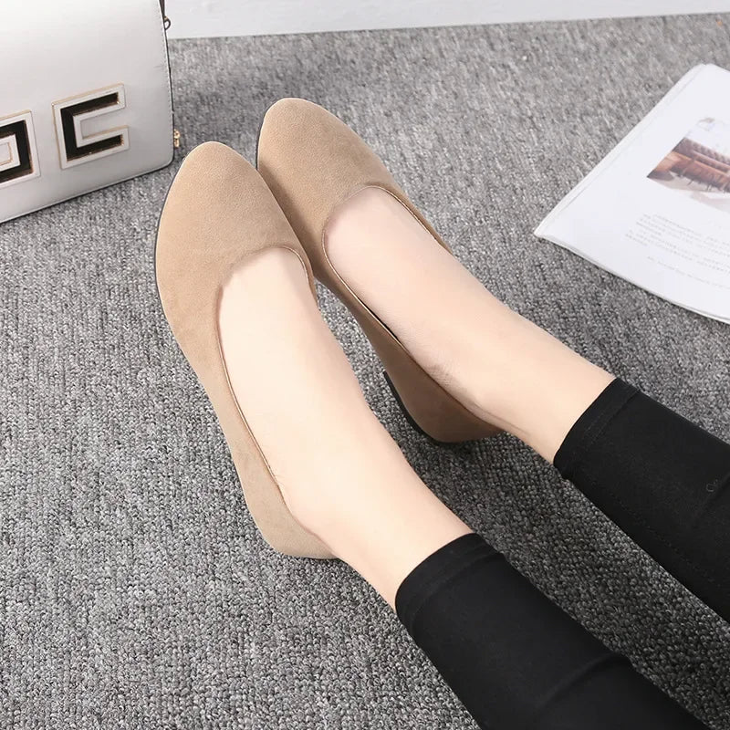 Plus Size 35-43 Women Flats Slip on Flat Shoes Candy Color Woman Boat Shoes Black Loafers Faux Suede Ladies Ballet Flats539 - Mozarto Enterprise