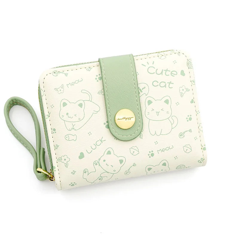 Japanese Cute Cat Girls Wallet Short