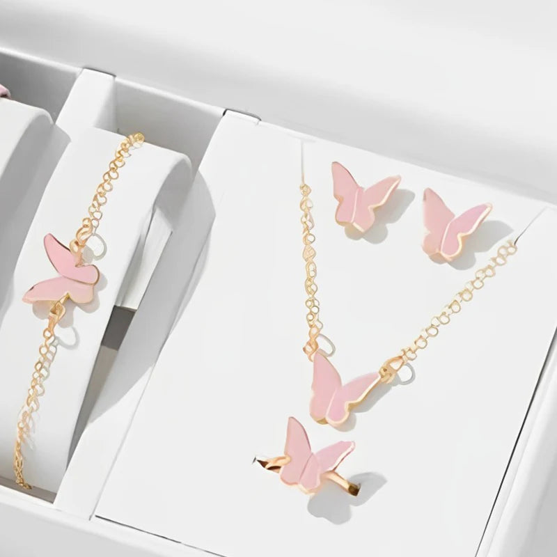 5PCS Fashion Butterfly Jewelry Set for Women